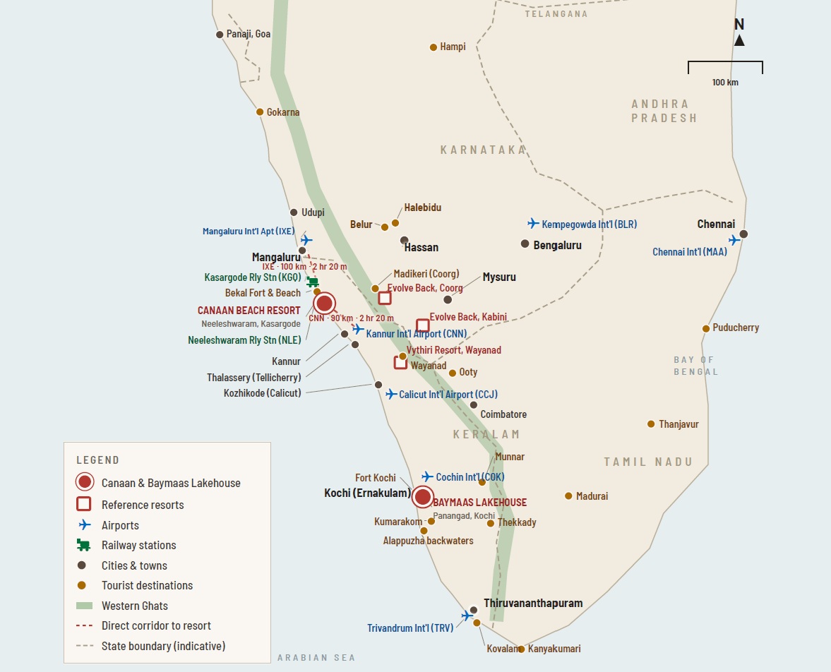 Connectivity map of Canaan Beach Resort and Baymaas Lake House